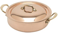 Mauviel M'150B Braadpan Met Deksel ø 20 Cm Koper Bronzen Greep