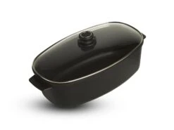 Gastrolux Expert Braadpan Voor Inductie 40,5 X 24,5 Cm H 20 Cm Incl. Glasdeksel Aluminium