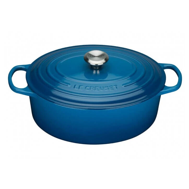 Le Creuset Signature Braadpan Ovaal 8,9 Liter ø 35 Cm Gietijzer Marseilleblauw 3 Le Creuset Signature Braadpan Ovaal 8,9 Liter ø 35 Cm Gietijzer Marseilleblauw