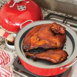 Nordic Ware Kettle Smoker Rookpan ø 31,4 Cm Rood -Pannen Verkoop 36556 turkey03 silver 1