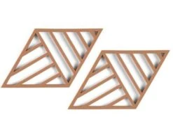 Zone Denmark Rhombus Lines Onderzetter 38 X 33 Cm Silicone Bruin 2 Stuks