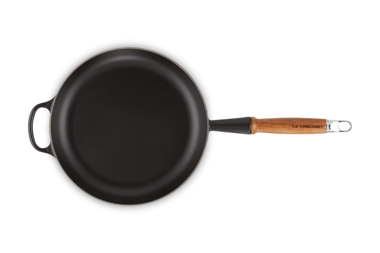 Le Creuset Koekenpan Rond Met Open Greep ø 26 Cm Gietijzer Mat Zwart 6 Le Creuset Koekenpan Rond Met Open Greep ø 26 Cm Gietijzer Mat Zwart - Afbeelding 4