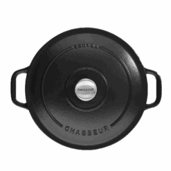 Chasseur Braadpan 4 Liter ø 24 Cm Gietijzer Mat Zwart -Pannen Verkoop round casserole black01