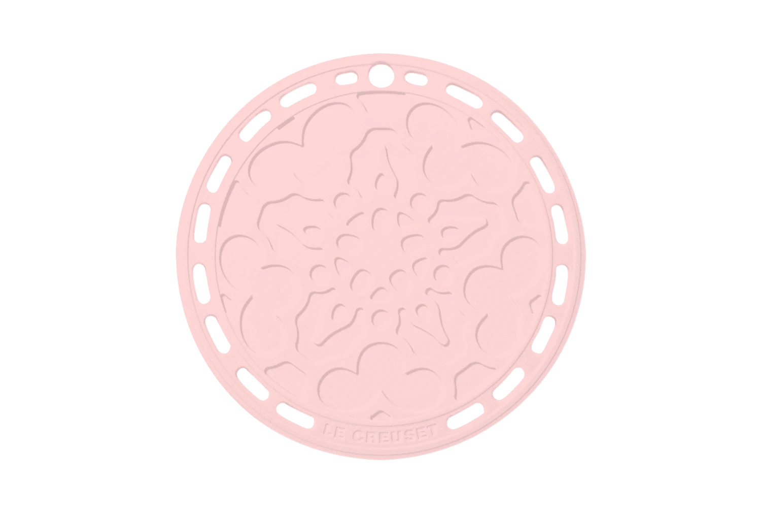 Le Creuset Pannenonderzetter ø 20 Cm Silicone Shell Pink 3 Le Creuset Pannenonderzetter ø 20 Cm Silicone Shell Pink