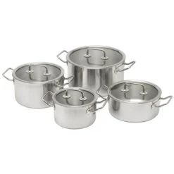 Spring Brigade Pannenset Met Glasdeksels 4-delig